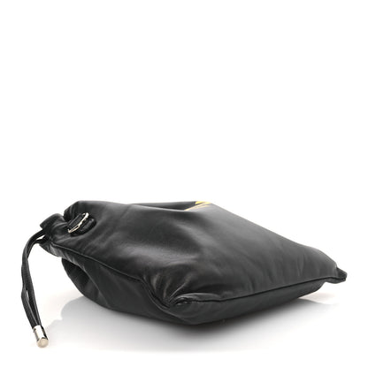 Fendi Soft Nappa Logo Small Drawstring Pouch Bag Black Sunflower 6 of 19