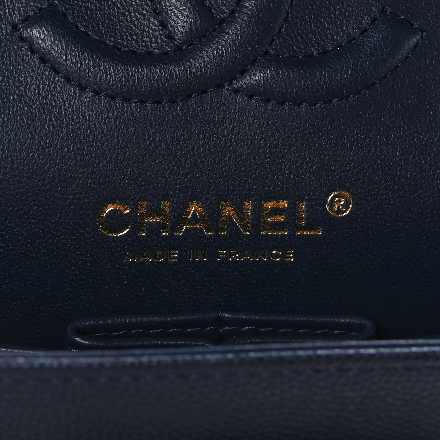 Caviar Quilted Small Double Flap Navy