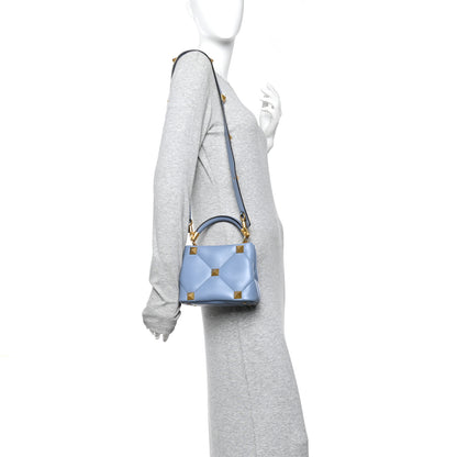 Valentino Garavani Nappa Mini Roman Stud The Handle Bag Niagara 2 of 9