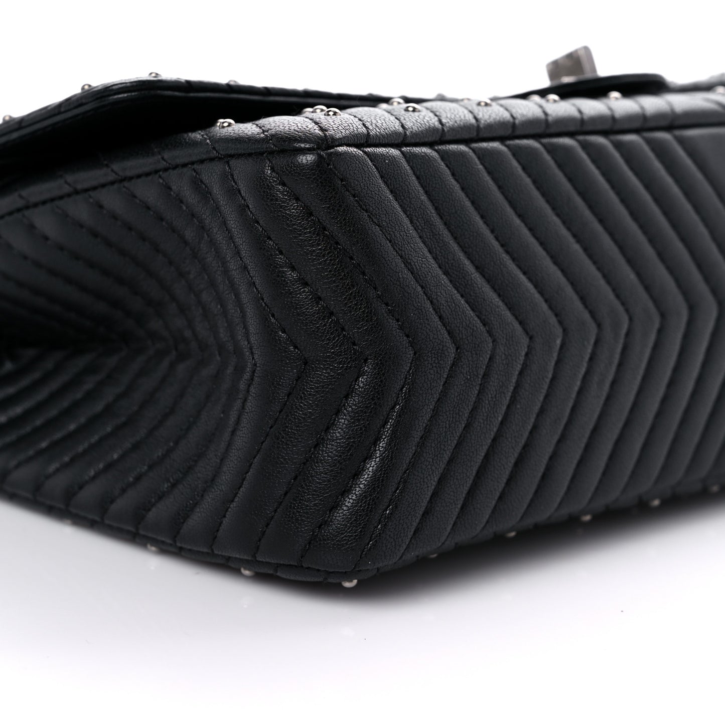 Sheepskin Chevron Quilted Studded 2.55 Reissue 226 Flap Black