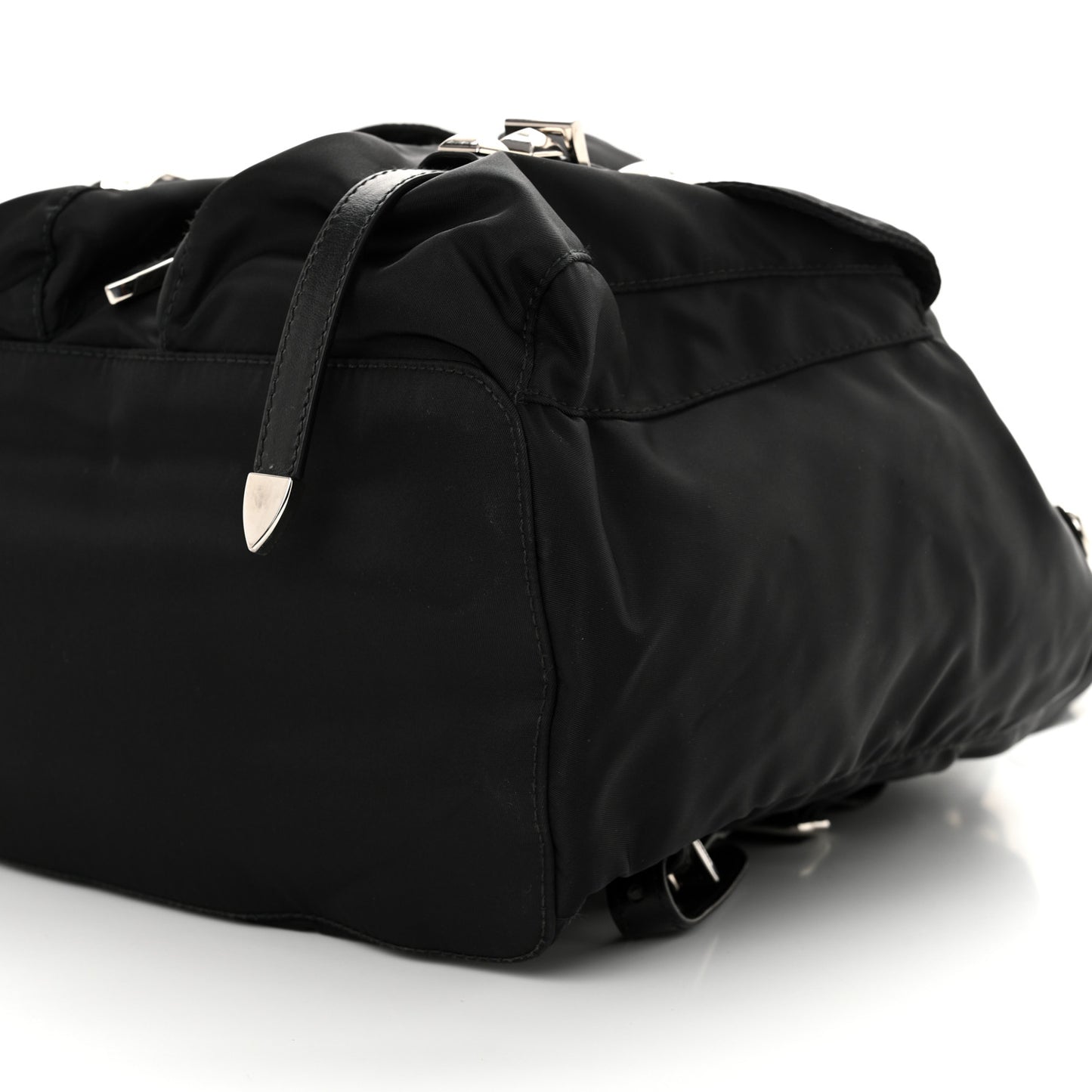 Nylon New Vela Studded Backpack Black