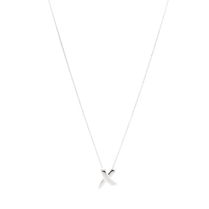 Tiffany Sterling Silver Paloma Picasso Graffiti X Pendant Necklace 1 of 5