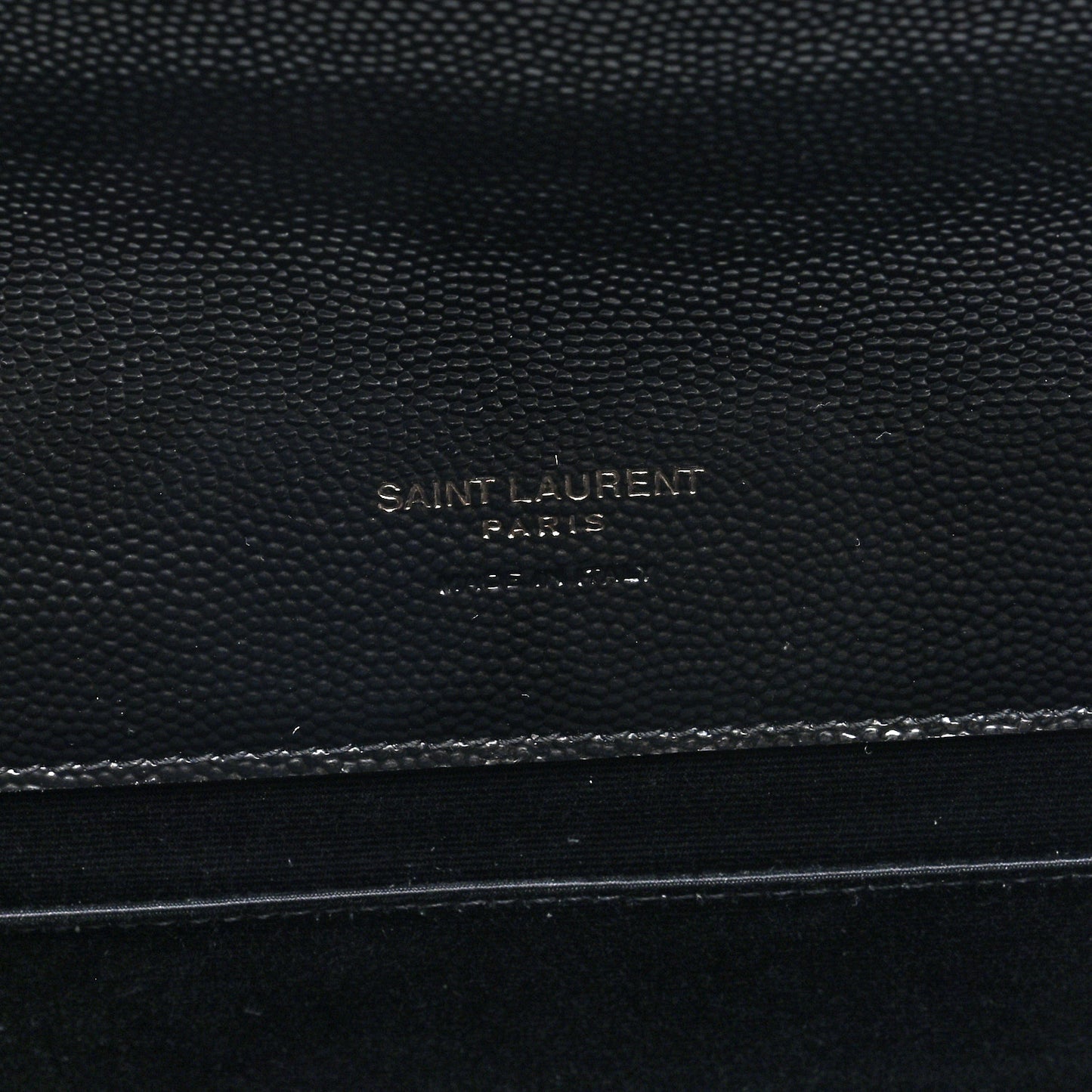 Grain De Poudre Matelasse Chevron Monogram Monochrome Envelope Clutch Black