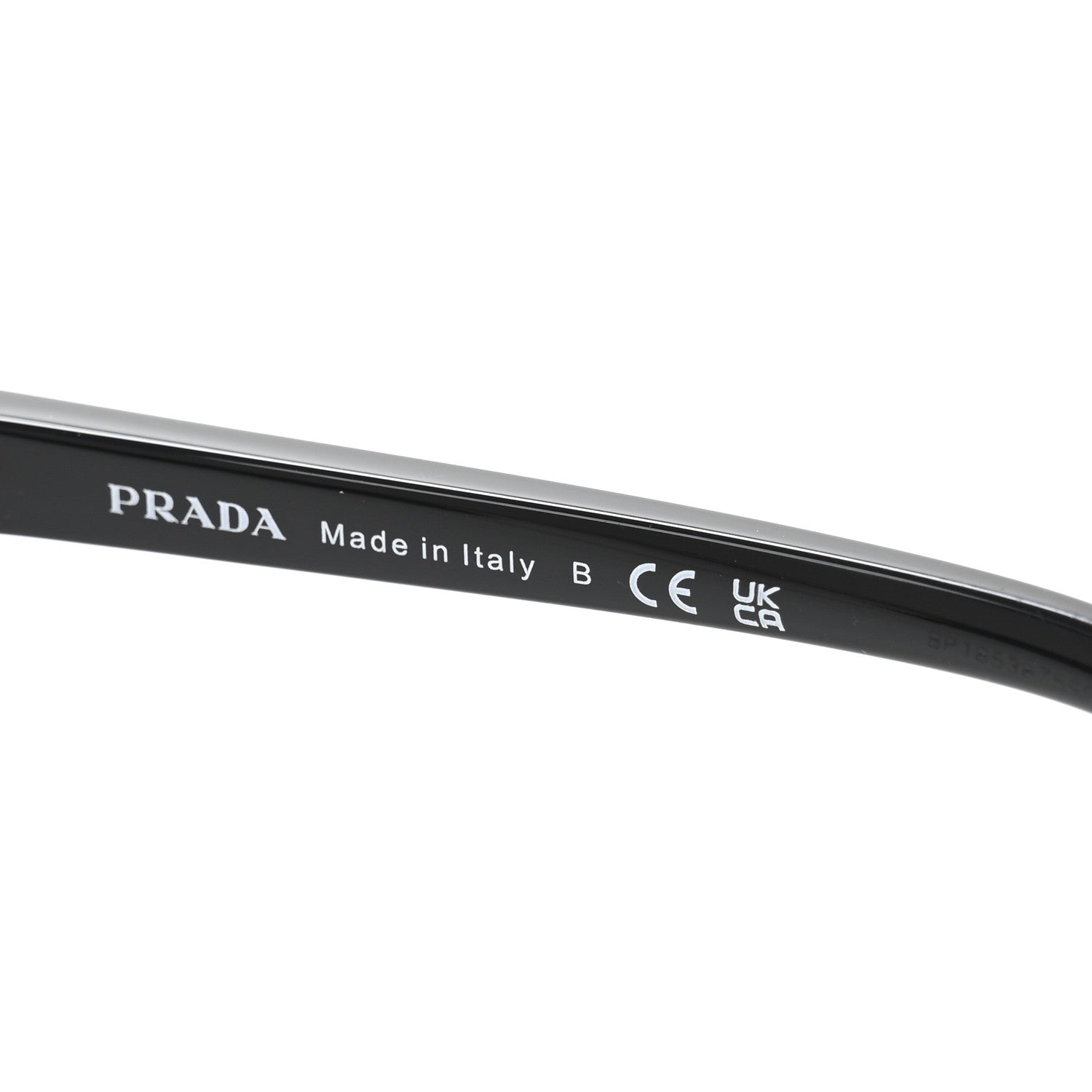 Prada Acetate Rectangular Sunglasses SPR B03 Black 5 of 7