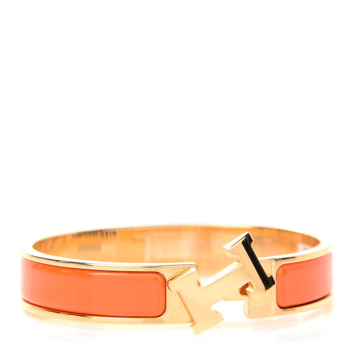 Enamel Narrow Clic Clac H Bracelet GM Orange