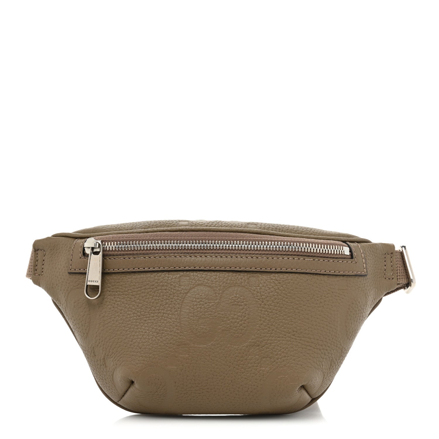 Gucci Piuma Calfskin Jumbo GG Embossed Small Belt Bag Good Taupe 1 of 10