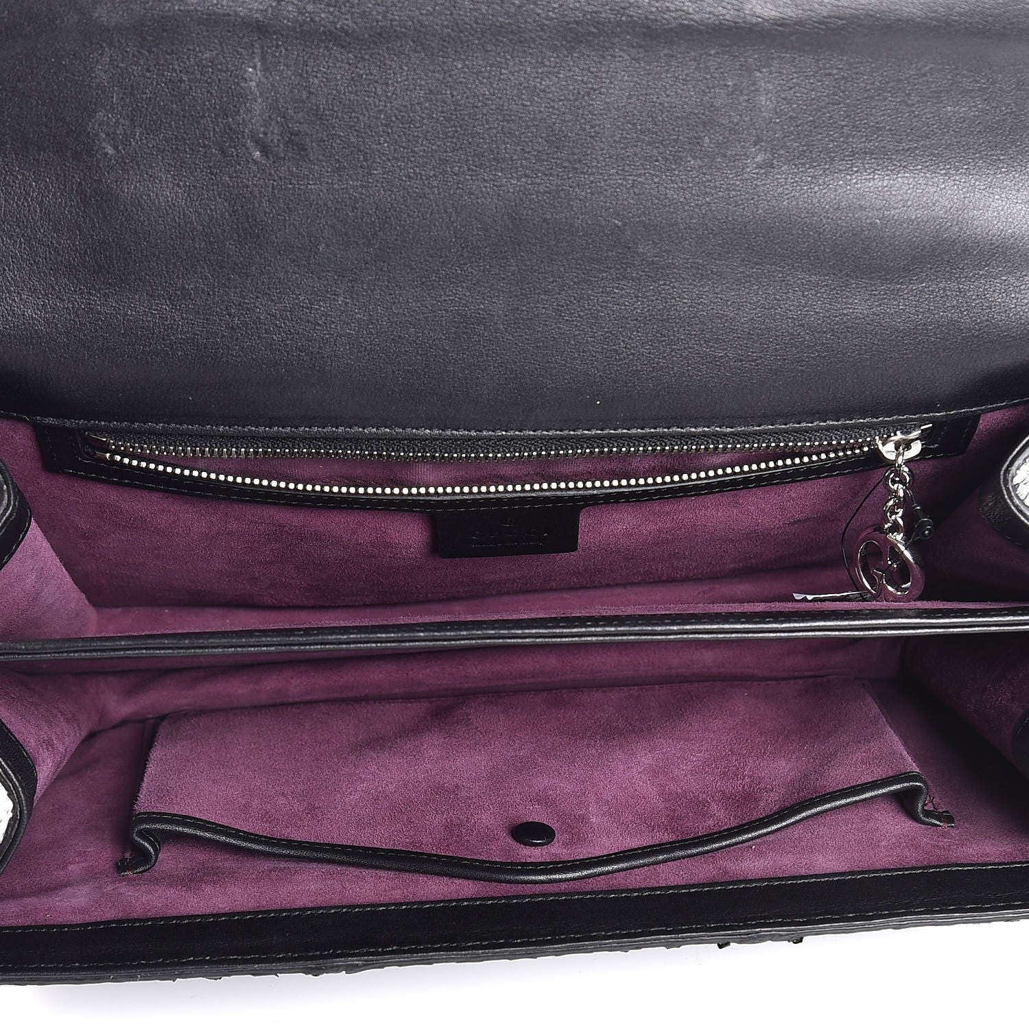 Gucci Python Small Lady Lock Briefcase Clutch Black 5 of 7