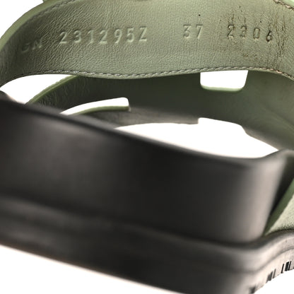 Hermes Epsom Womens Chypre Sandals 37 Vert Jade 8 of 10
