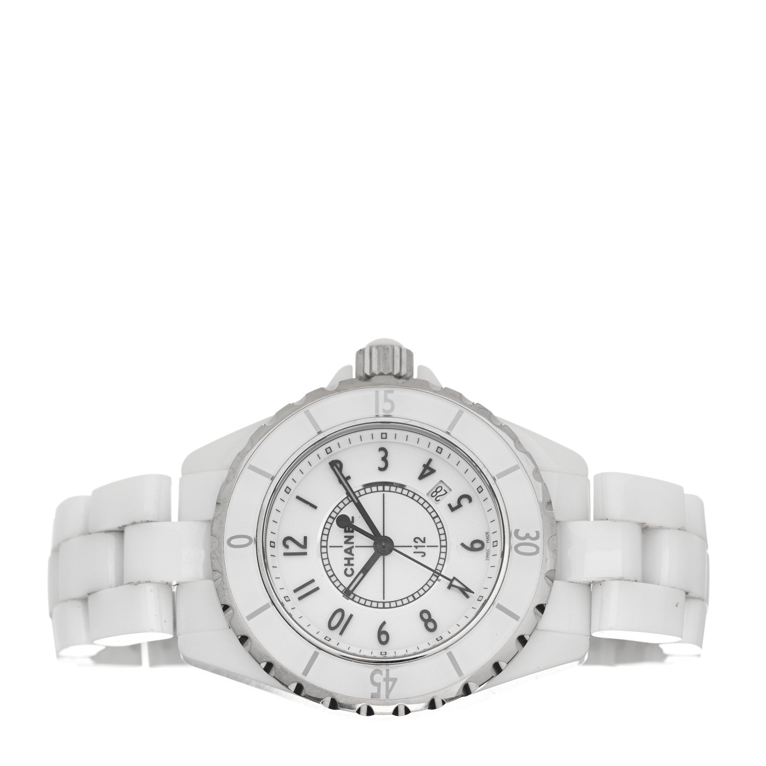Chanel Stainless Steel Ceramic 33mm J12 Quartz Watch White 2 of 5