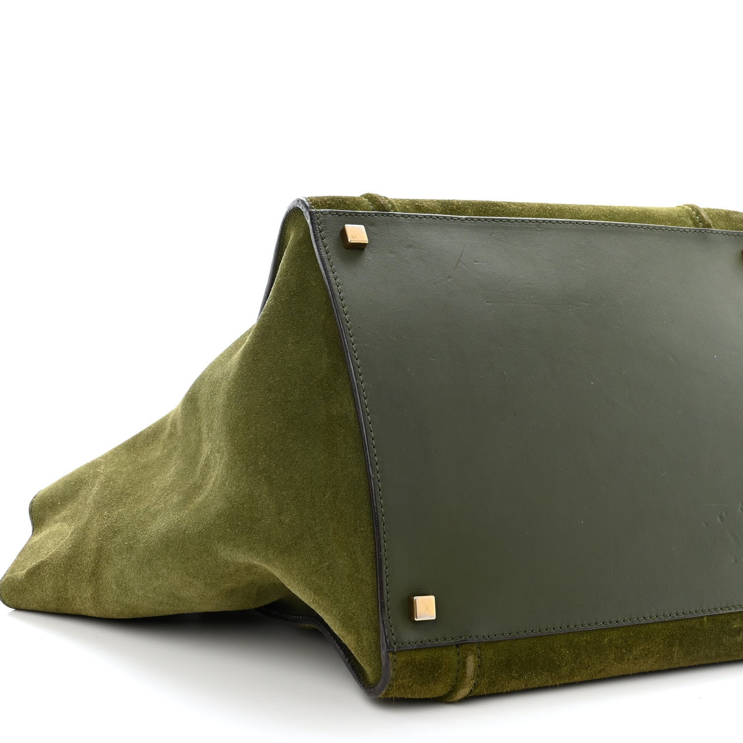 Celine Suede Small Phantom Luggage Green 9 of 16