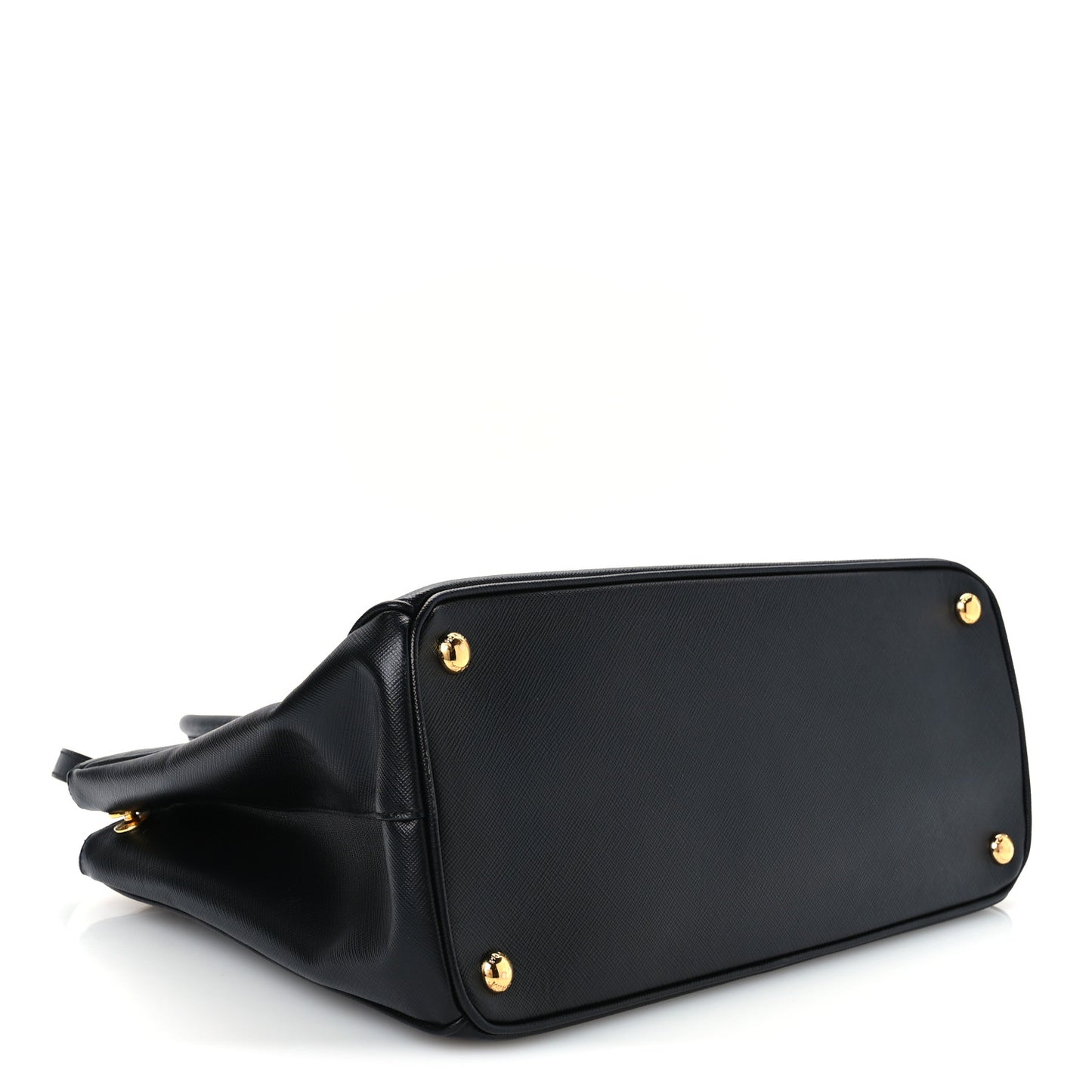 Saffiano Lux Medium Galleria Double Zip Tote Black