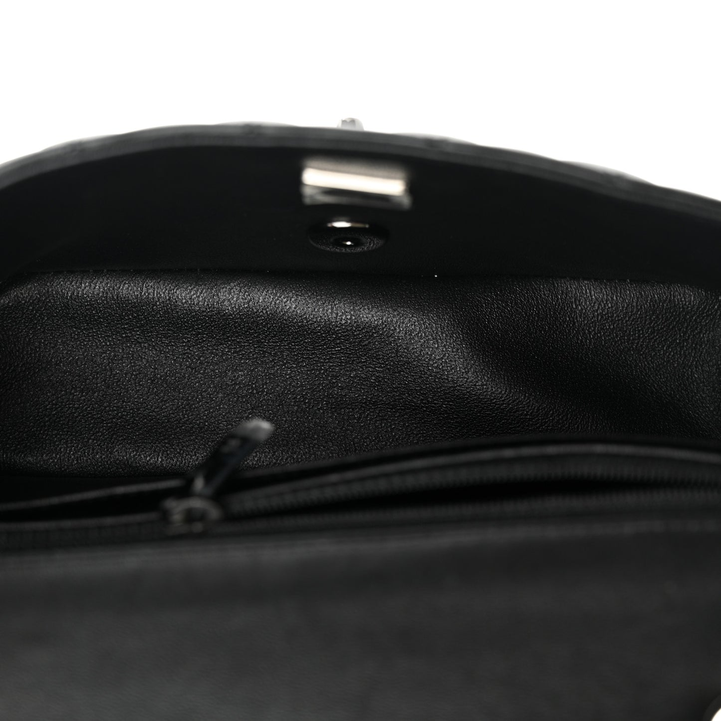 Lambskin Quilted Mini Rectangular Flap So Black