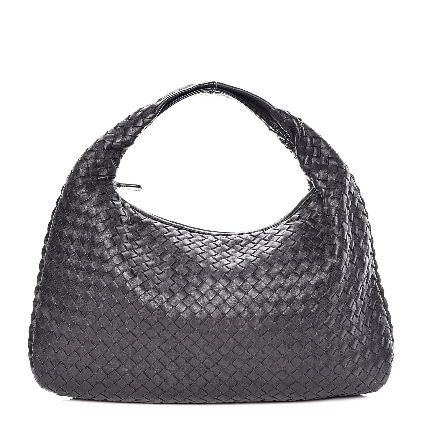 Nappa Intrecciato Medium Veneta Hobo Black