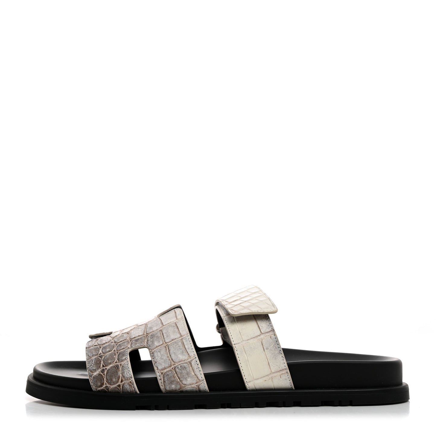 Matte Niloticus Crocodile Himalaya Mens Chypre Sandals 44 White