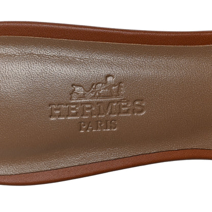 Hermes Calfskin Oasis Sandals 35.5 Gold 7 of 7