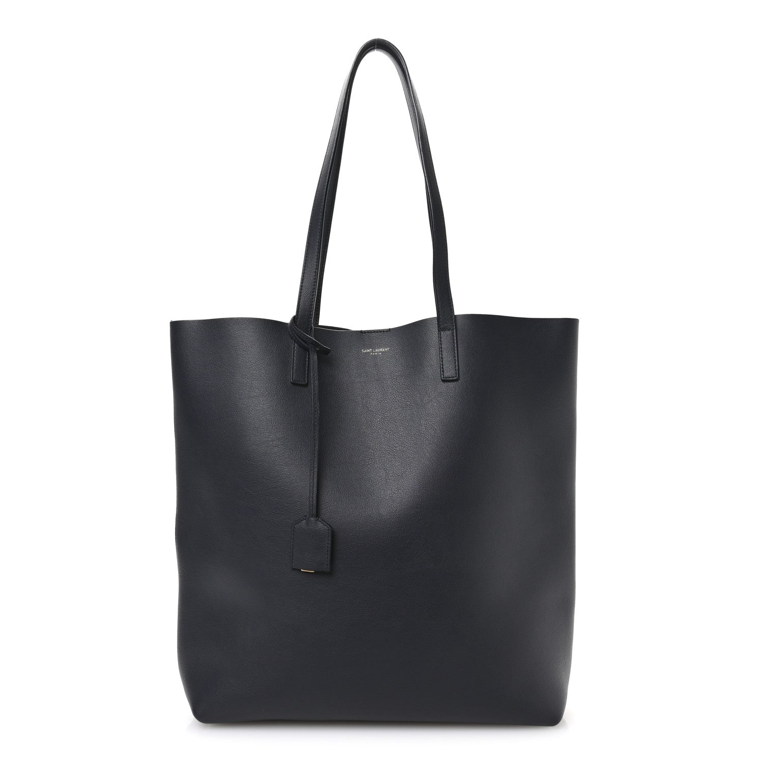 Saint Laurent Calfskin Medium Shopping Tote Deep Marine 1 of 11