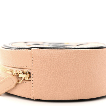 Chanel Caviar Quilted Round Filigree Crossbody Beige Black 9 of 10