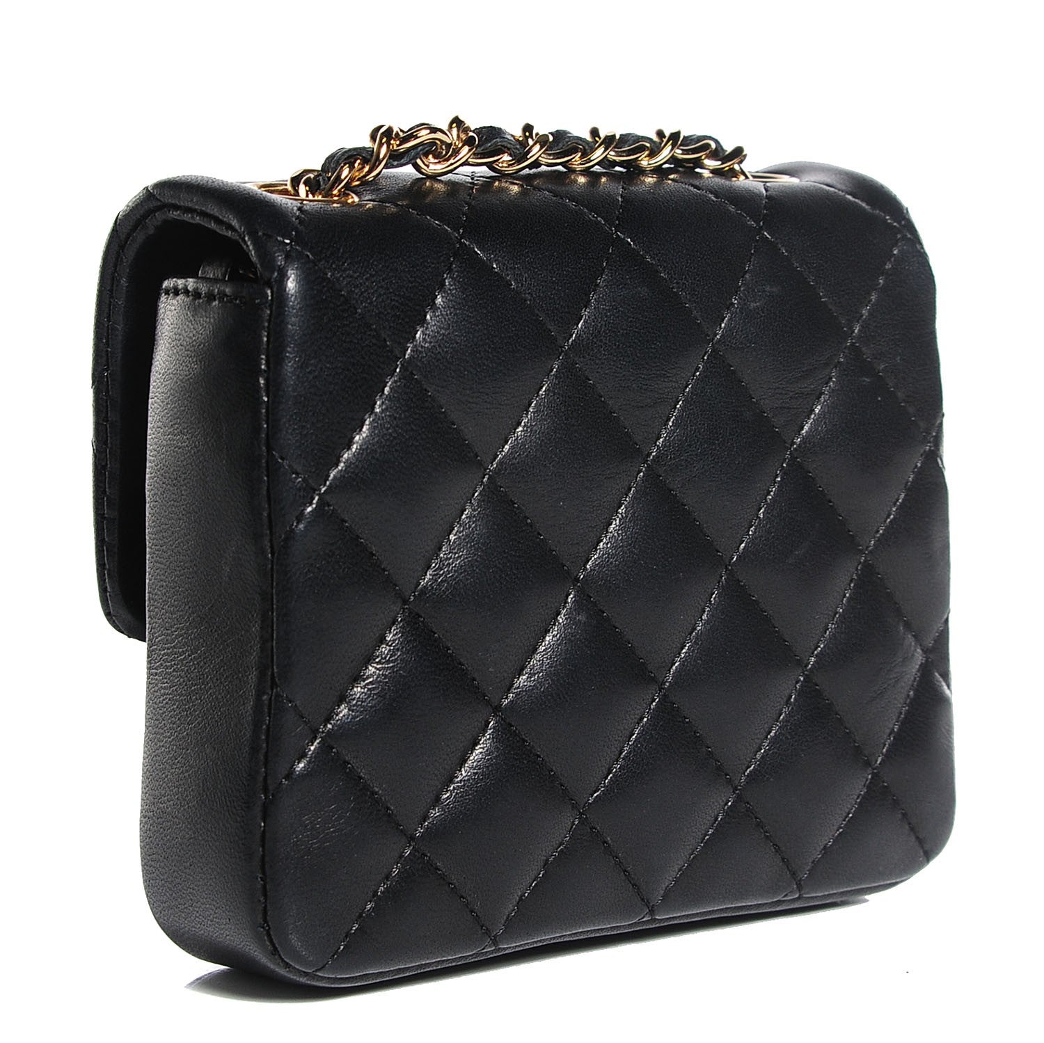 Chanel Lambskin Quilted Mini Square Flap Black 3 of 9