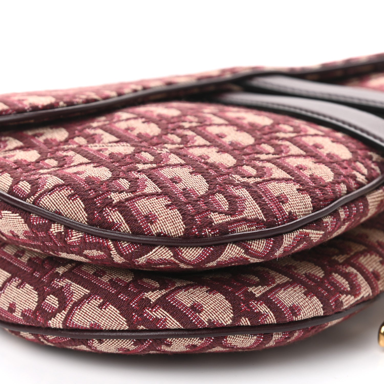 Christian Dior Oblique Saddle Bag Burgundy 8 of 9