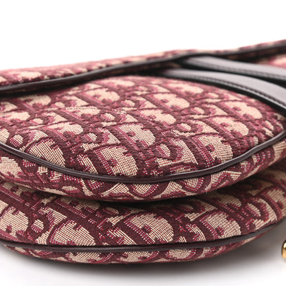 Christian Dior Oblique Saddle Bag Burgundy 8 of 9