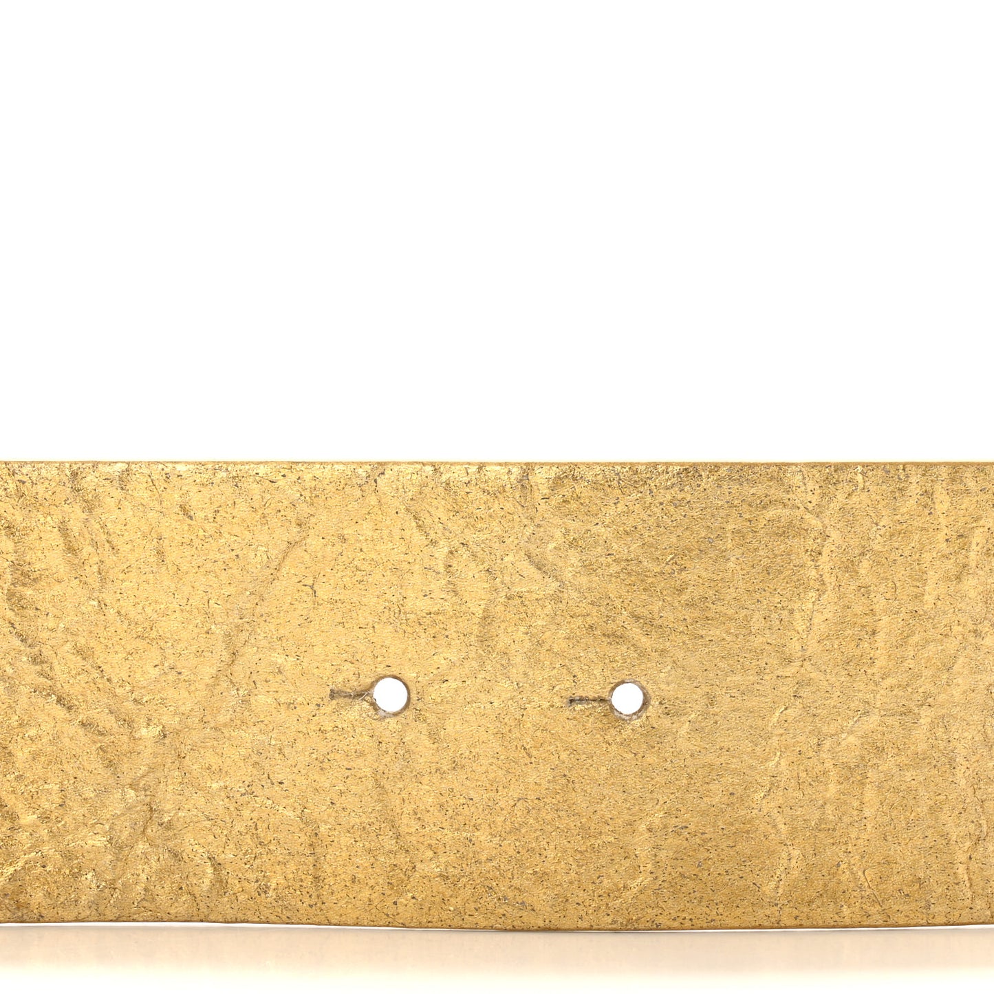 Metallic Calfskin Gripoix Poured Glass Egyptian CC Belt 95 38 Gold