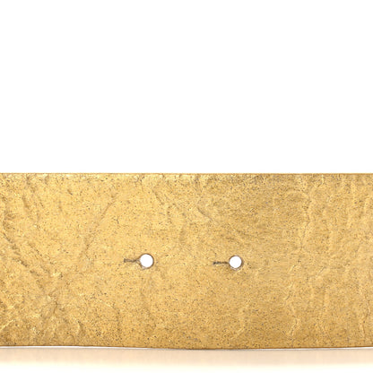Chanel Metallic Calfskin Gripoix Poured Glass Egyptian CC Belt 95 38 Gold 3 of 8