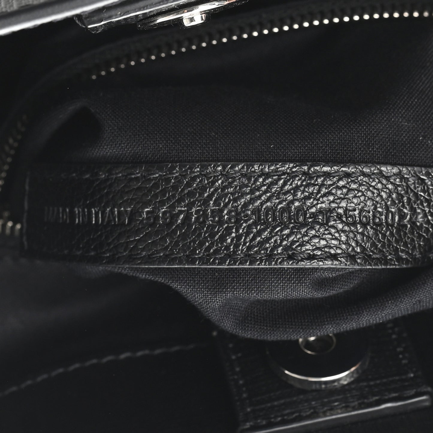 Squared Calfskin Logo North South Shopper Tote XXS Black