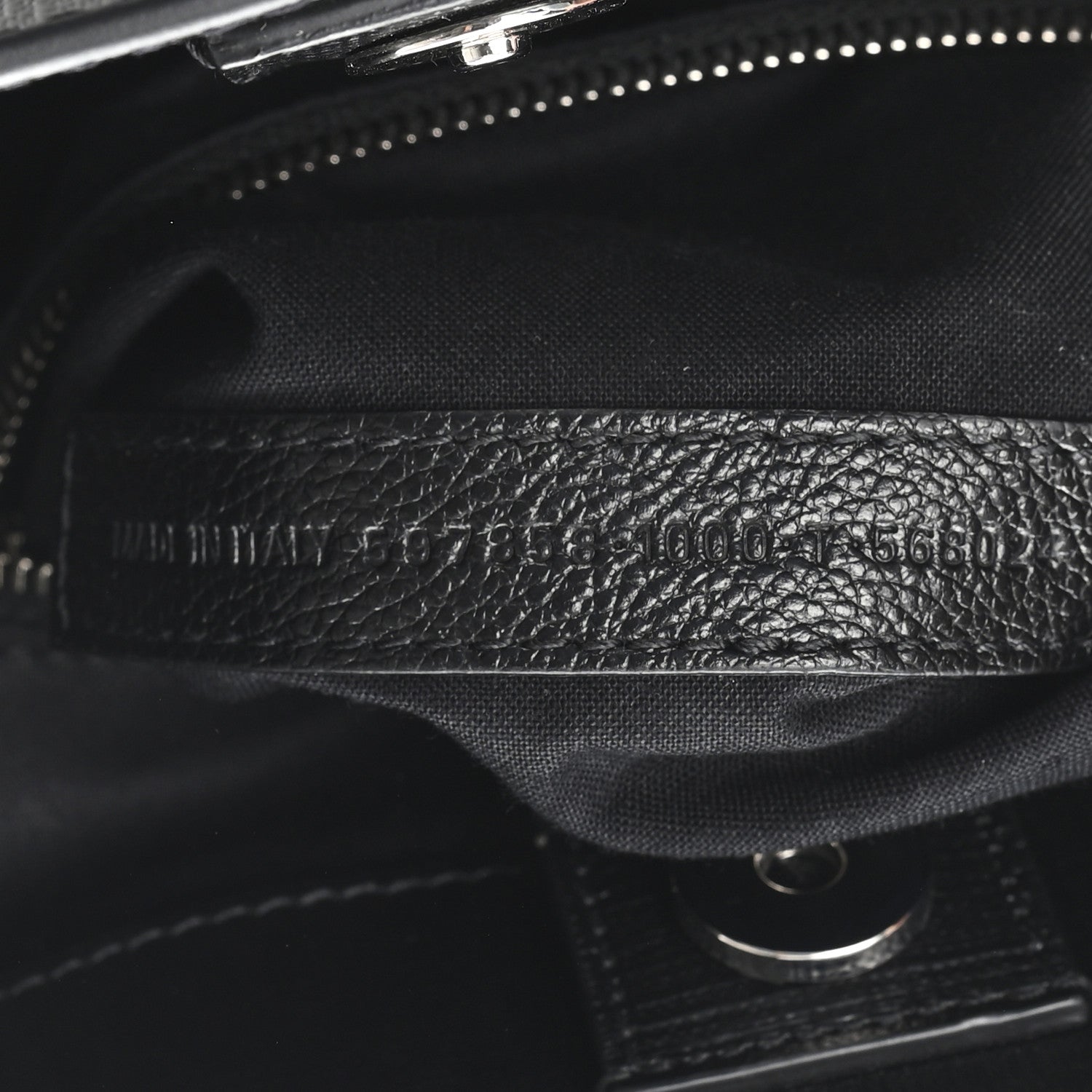 Balenciaga Squared Calfskin Logo North South Shopper Tote XXS Black 7 of 10