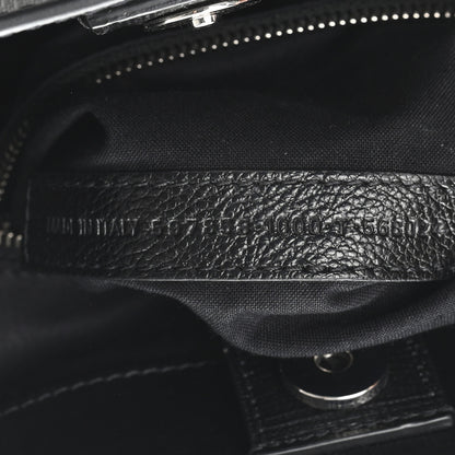 Balenciaga Squared Calfskin Logo North South Shopper Tote XXS Black 7 of 10