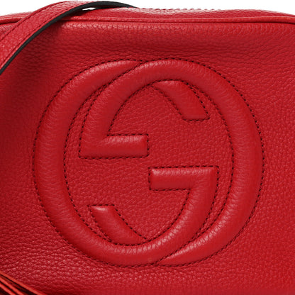 Gucci Pebbled Calfskin Small Soho Disco Bag Vibrant Red 8 of 12