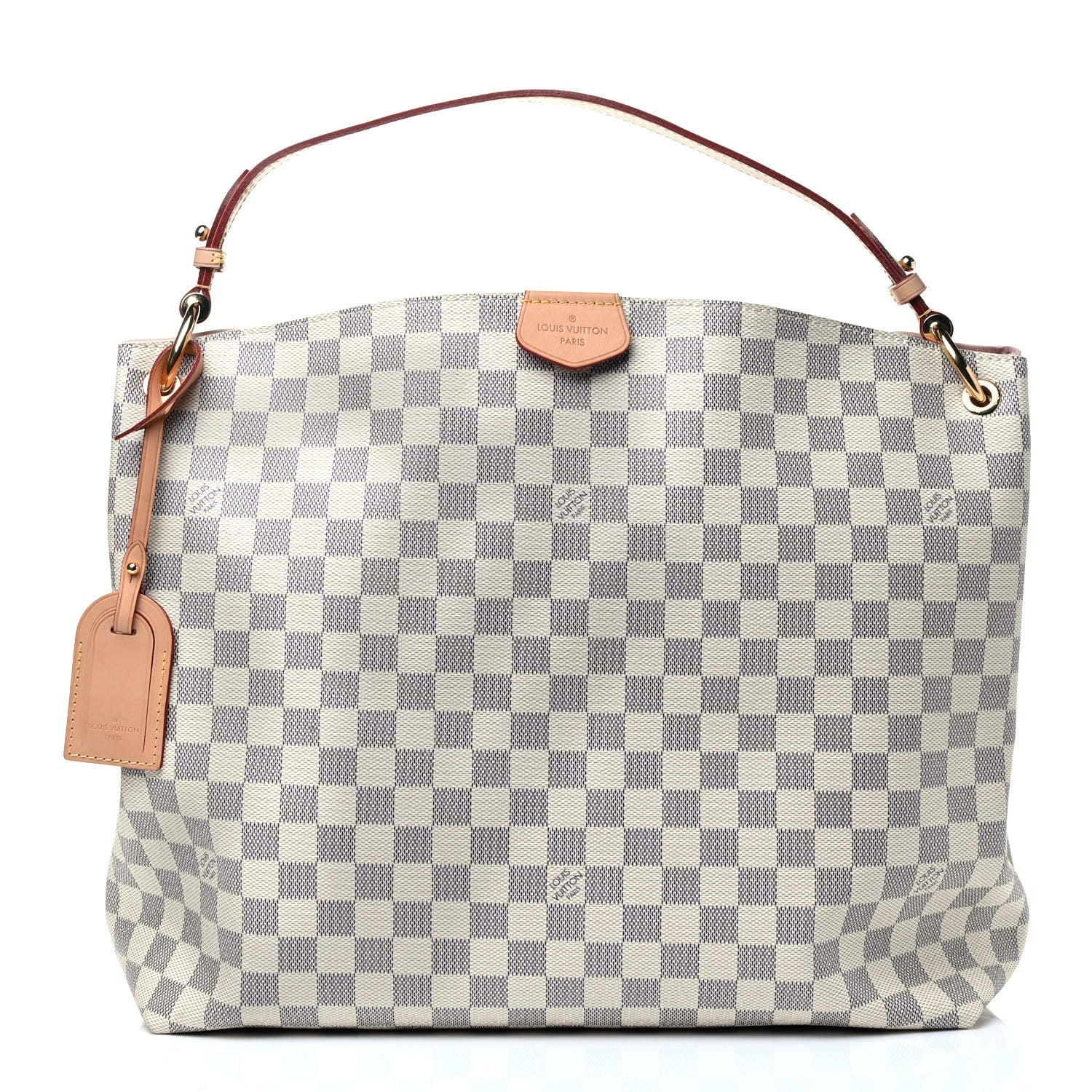 Louis Vuitton Damier Azur Graceful MM Rose Ballerine 1 of 4