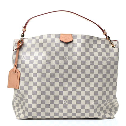 Louis Vuitton Damier Azur Graceful MM Rose Ballerine 1 of 4