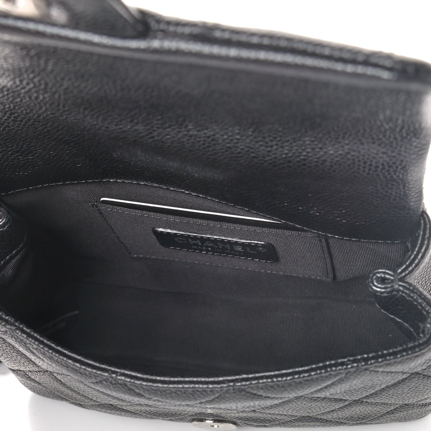 Caviar Quilted Incognito Mini Square Flap Black