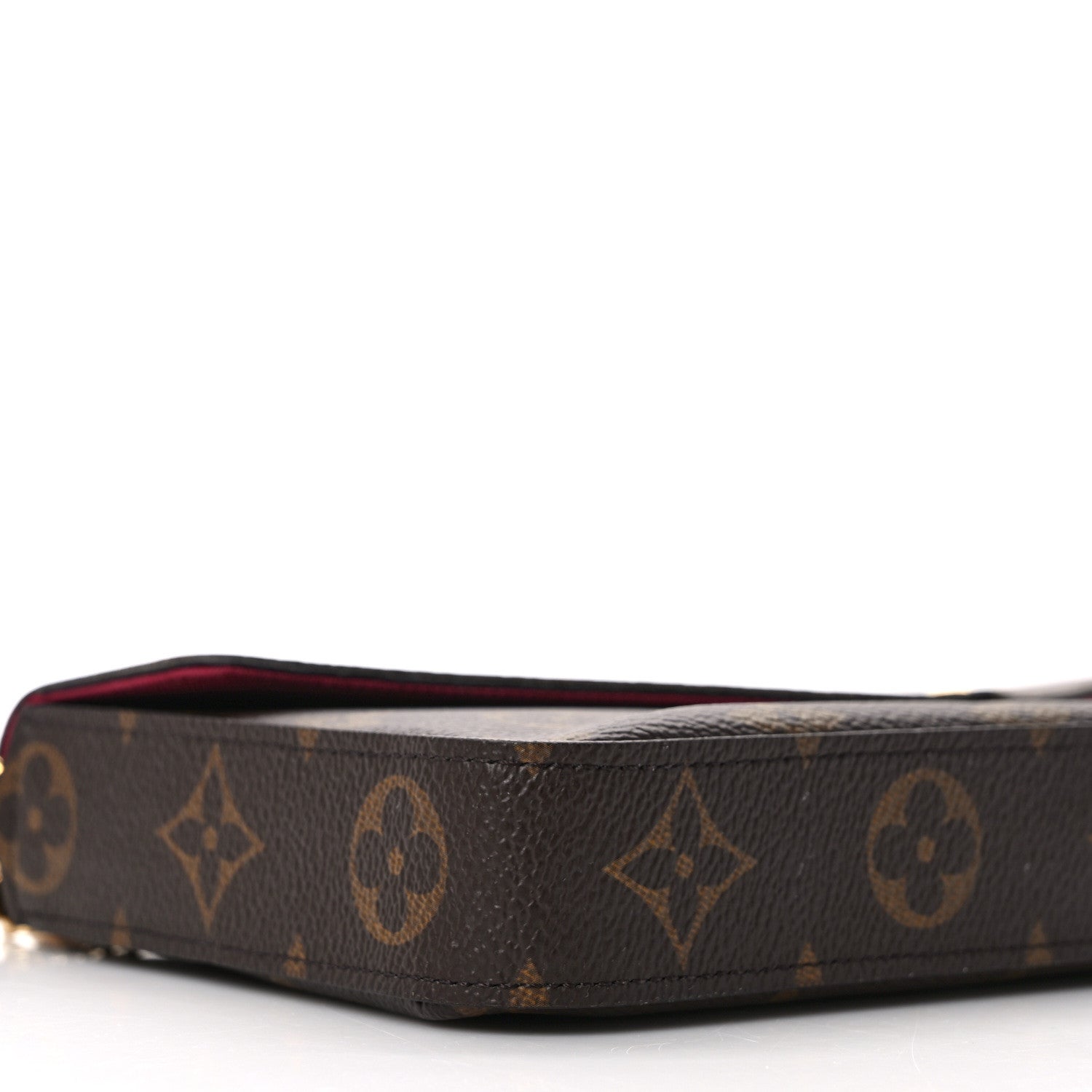 Louis Vuitton Monogram Pochette Felicie Chain Wallet Fuchsia 9 of 15