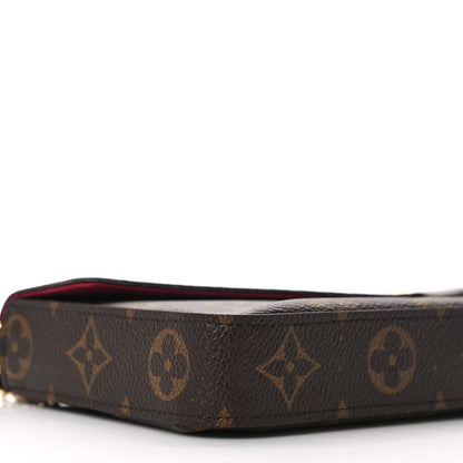 Louis Vuitton Monogram Pochette Felicie Chain Wallet Fuchsia 9 of 15