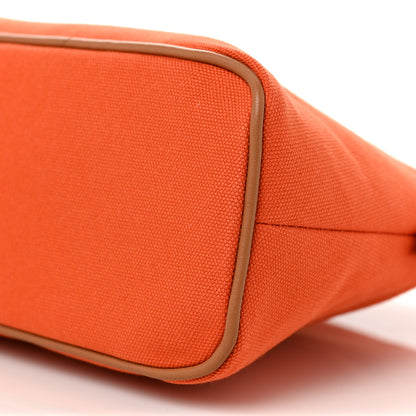 Hermes Cotton Canvas Mini Bolide Travel Cosmetic Pouch Feu 9 of 9