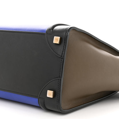 Celine Smooth Calfskin Micro Tri-Color Luggage Cobalt 9 of 10