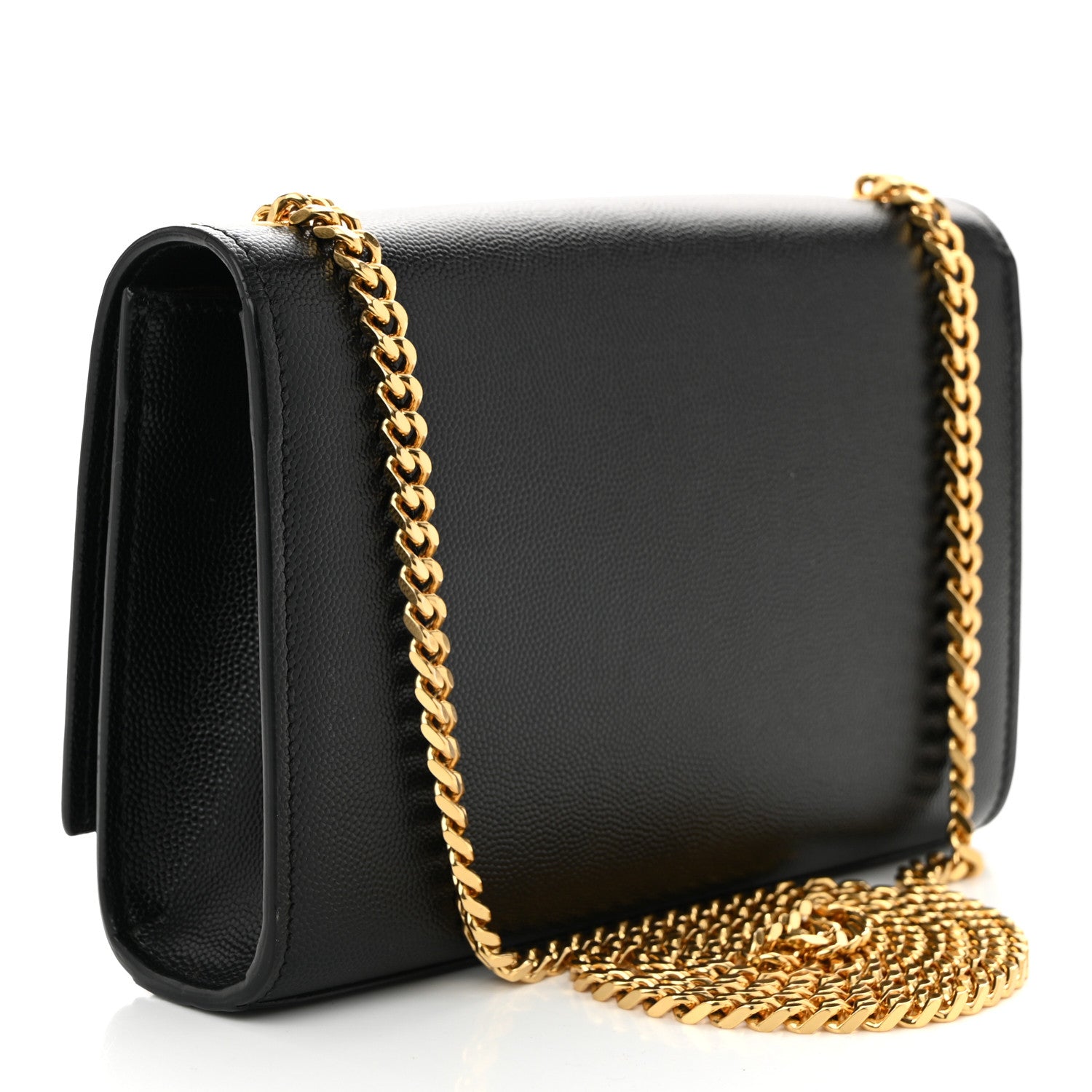 Saint Laurent Grain De Poudre Small Monogram Kate Satchel Black 3 of 10