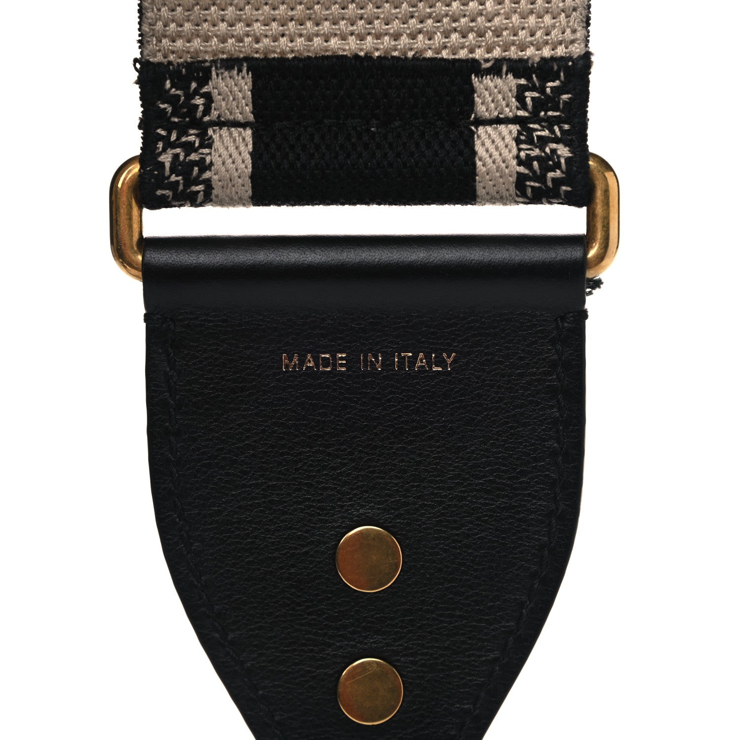 Christian Dior Canvas Embroidered Shoulder Strap Black 4 of 10