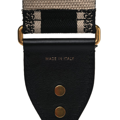 Christian Dior Canvas Embroidered Shoulder Strap Black 4 of 10