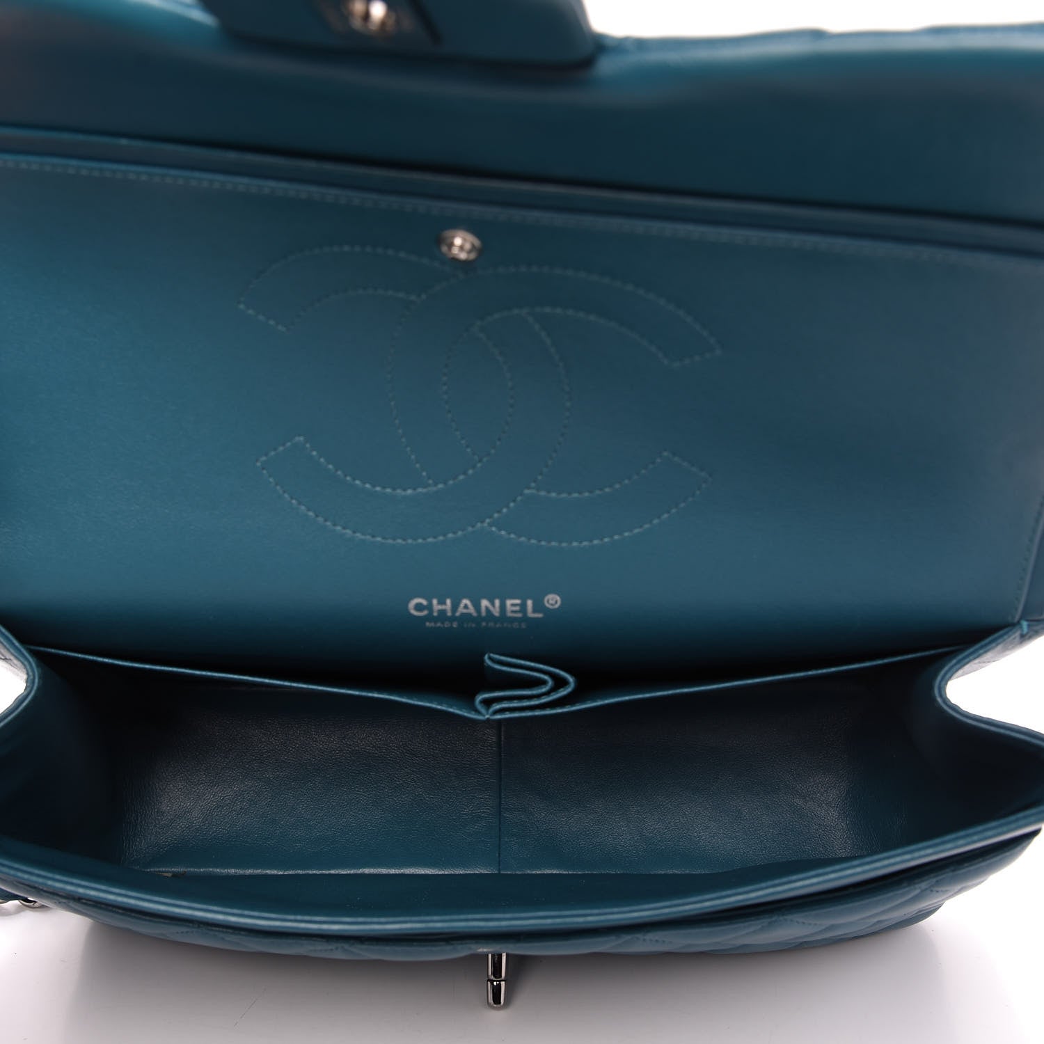 Chanel Lambskin Quilted Jumbo Double Flap Blue 6 of 12