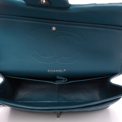 Chanel Lambskin Quilted Jumbo Double Flap Blue 6 of 12