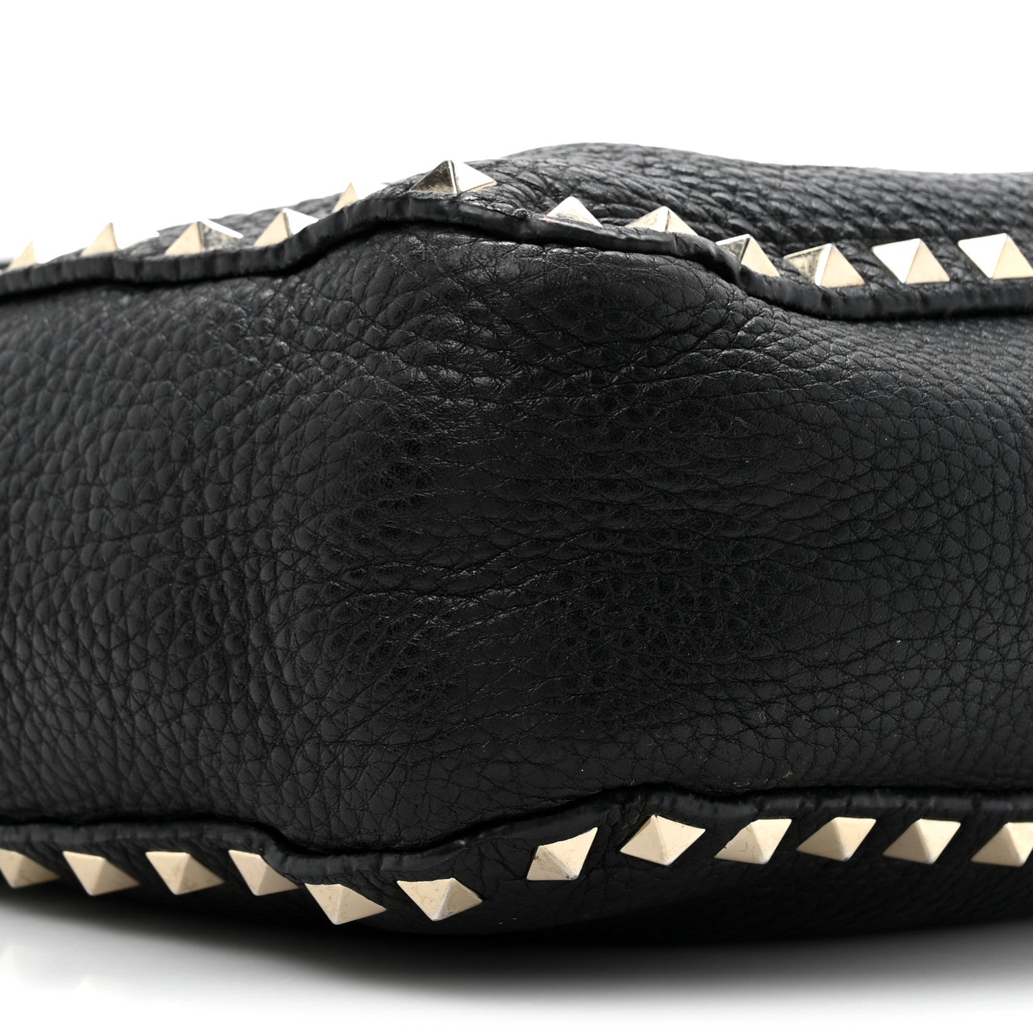 Valentino Garavani Pebbled Calfskin Small Rockstud Flip-Lock Messenger Bag Black 9 of 17