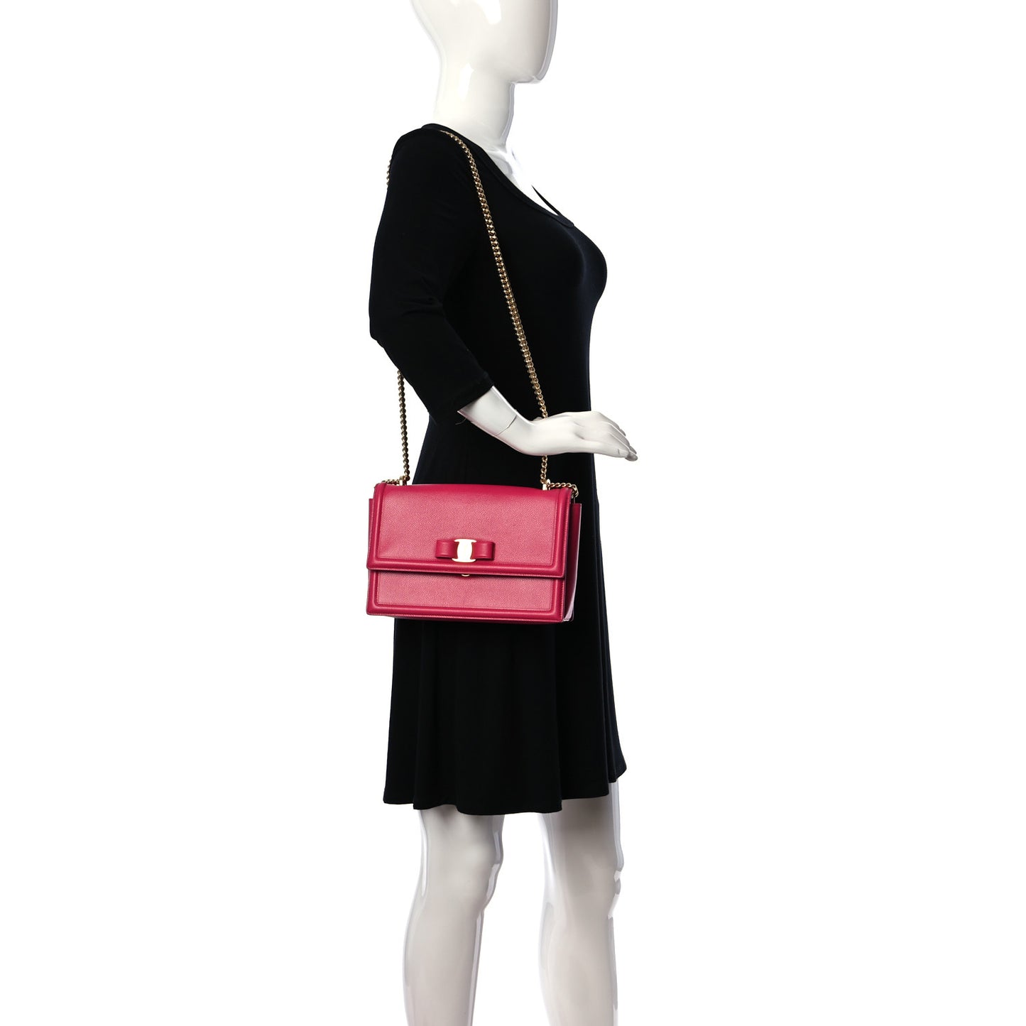 Printed Calfskin Ginny Shoulder Bag Begonia