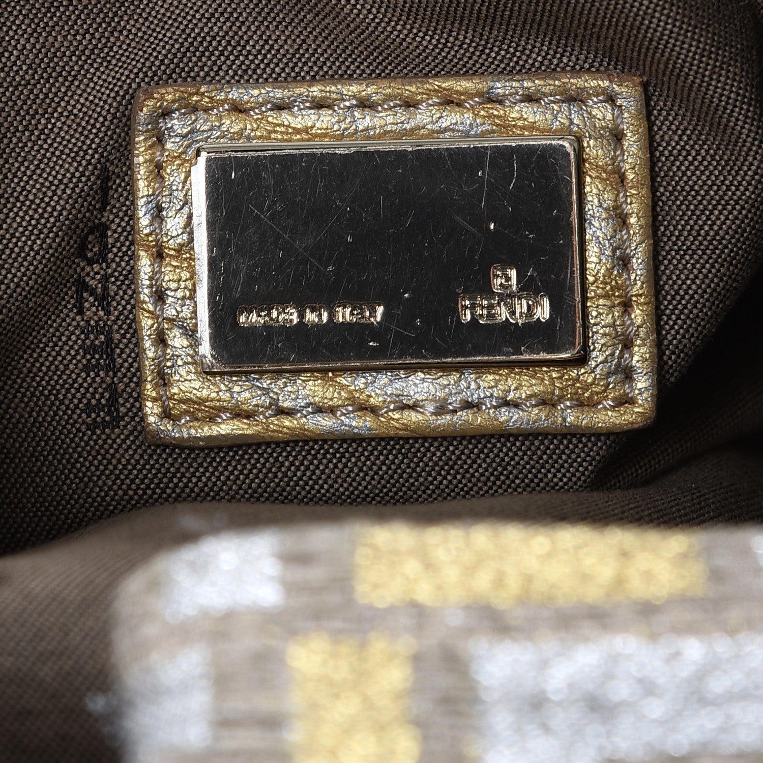 Fendi Nappa Nuvolata Bimetal Spy Oro Argento 7 of 13