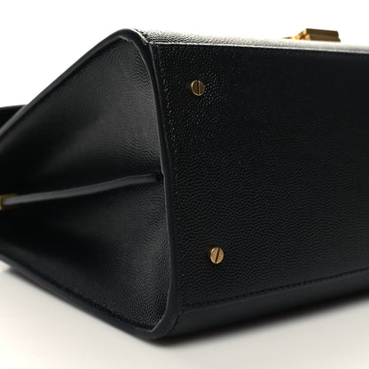 Saint Laurent Grain de Poudre Medium Classic Monogram Cassandra Top Handle Black 10 of 11