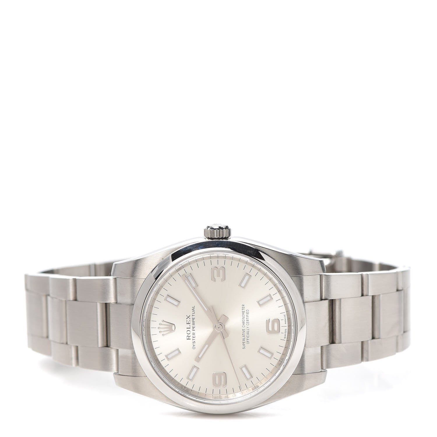 Rolex Stainless Steel 34mm Oyster Perpetual Watch Silver 114200 2 of 5