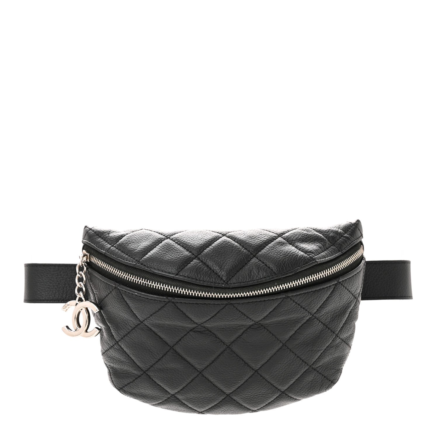 Chanel Grained Calfskin Quilted Waist Belt Bag Black 1 of 14