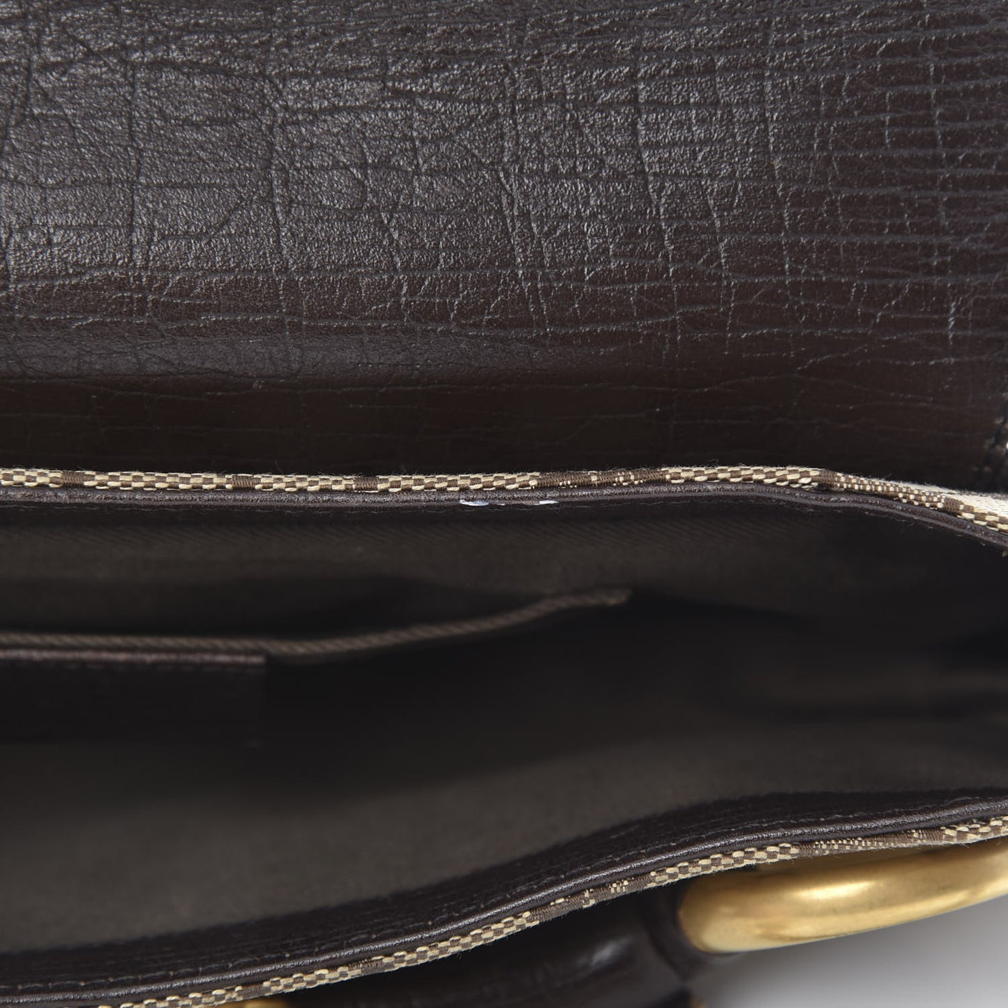 Monogram Horsebit Clutch Dark Brown