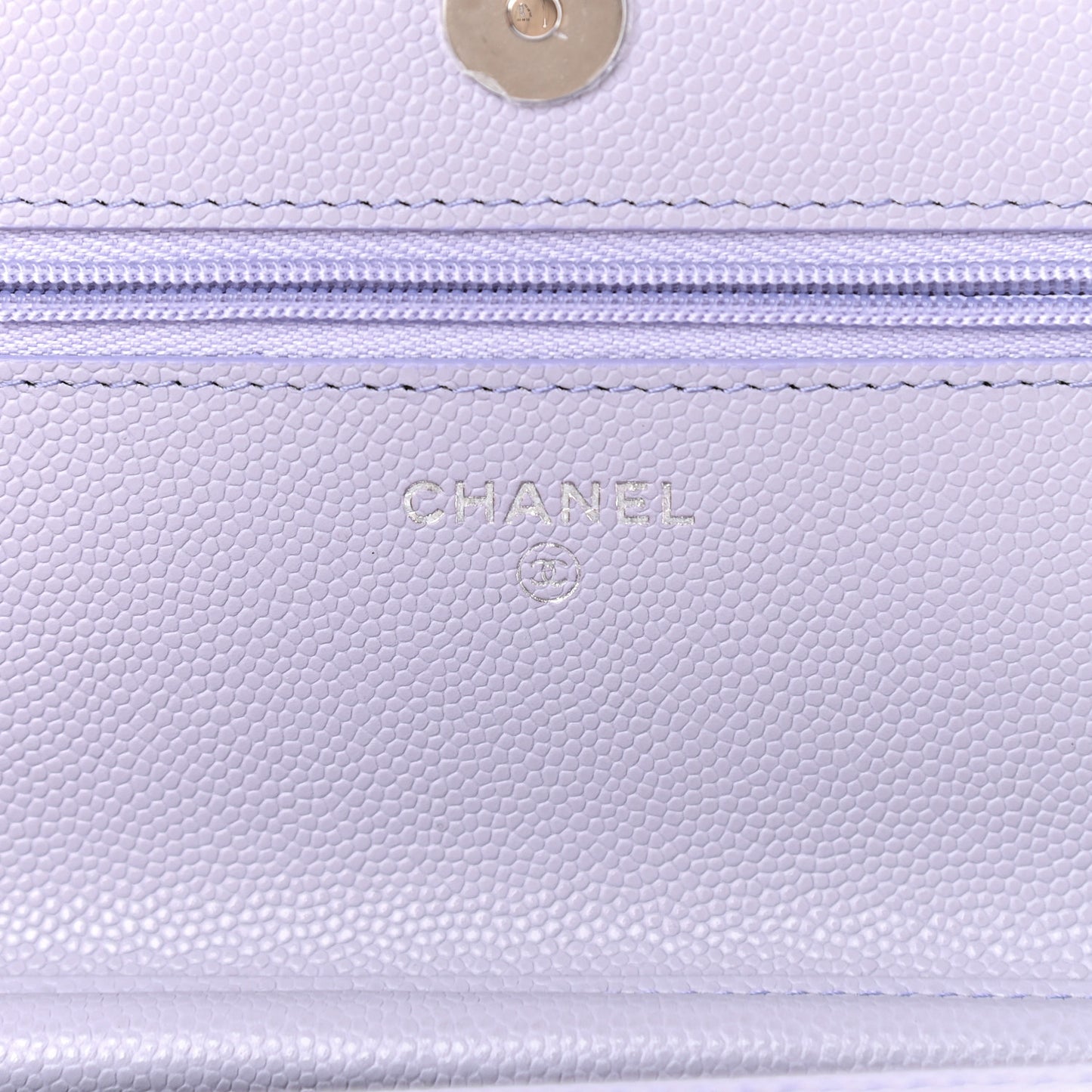 Caviar Quilted Wallet On Chain WOC Light Purple
